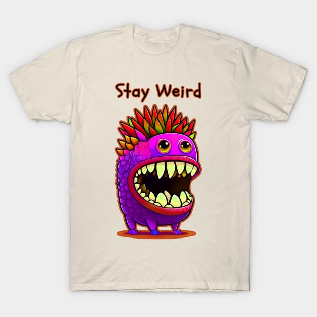 Stay Weird Monster Pop Art T-Shirt by Mr.PopArts